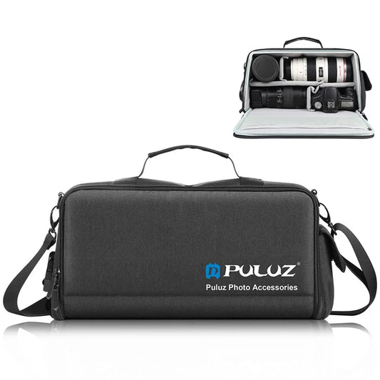 PULUZ PU5016B Digital Camera Handbag Crossbody Bag Padded Dividers SLR Camera Shoulder Bag