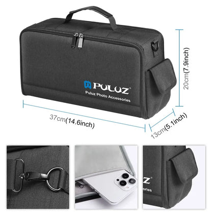 PULUZ PU5016B Digital Camera Handbag Crossbody Bag Padded Dividers SLR Camera Shoulder Bag