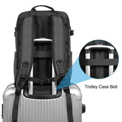 PULUZ PU5018B Camera Backpack with Solar Panel Shoulder Bag for 14-inch Laptop