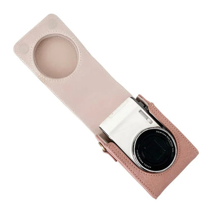 PU Leather Camera Bag for Sony Ricoh Panasonic Vintage Style Camera Case with Shoulder Strap