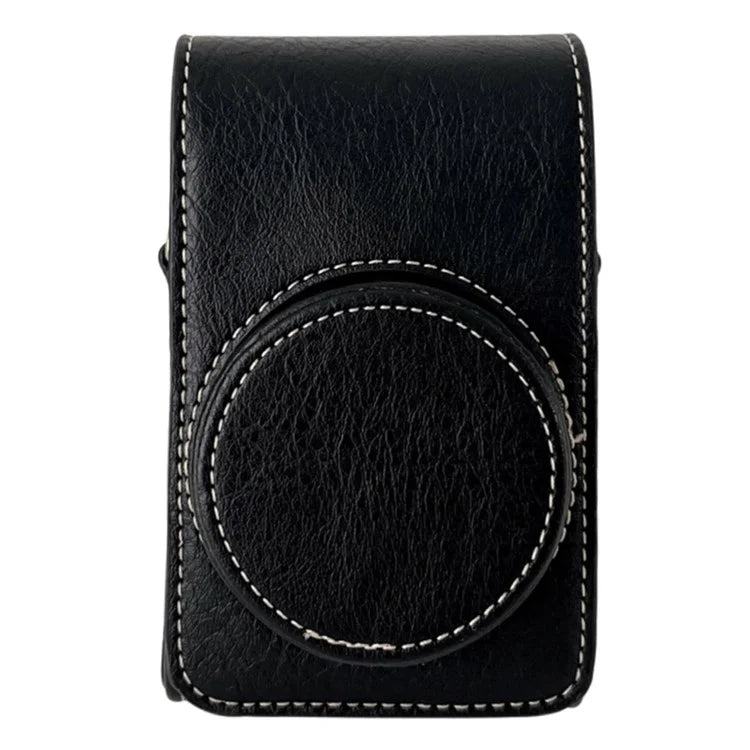 PU Leather Camera Bag for Sony Ricoh Panasonic Vintage Style Camera Case with Shoulder Strap