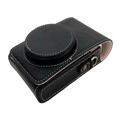 PU Leather Camera Bag for Sony Ricoh Panasonic Vintage Style Camera Case with Shoulder Strap