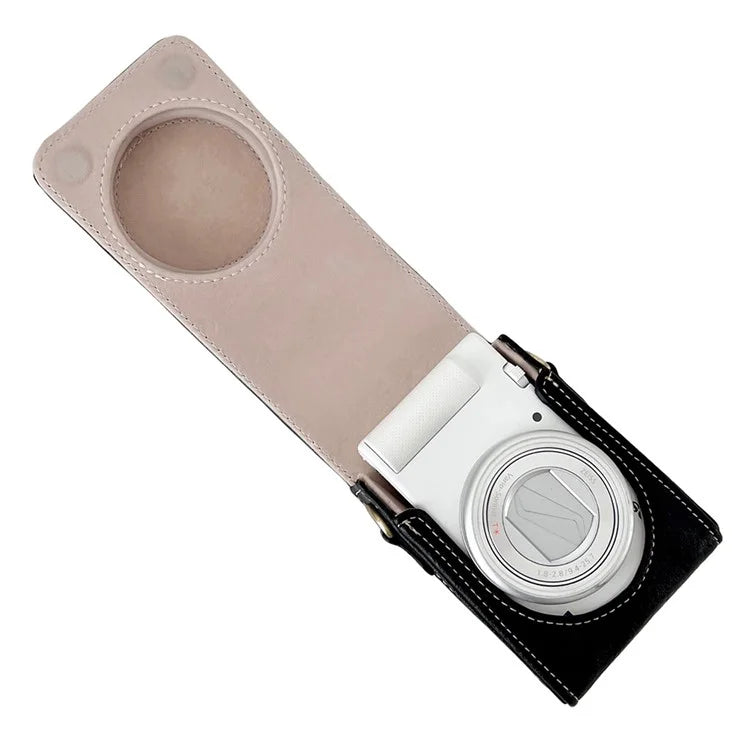 PU Leather Camera Bag for Sony Ricoh Panasonic Vintage Style Camera Case with Shoulder Strap