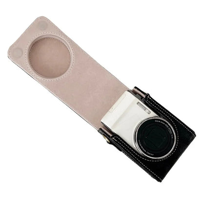 PU Leather Camera Bag for Sony Ricoh Panasonic Vintage Style Camera Case with Shoulder Strap