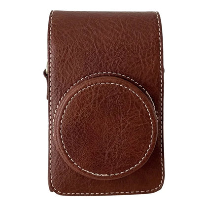 PU Leather Camera Bag for Sony Ricoh Panasonic Vintage Style Camera Case with Shoulder Strap