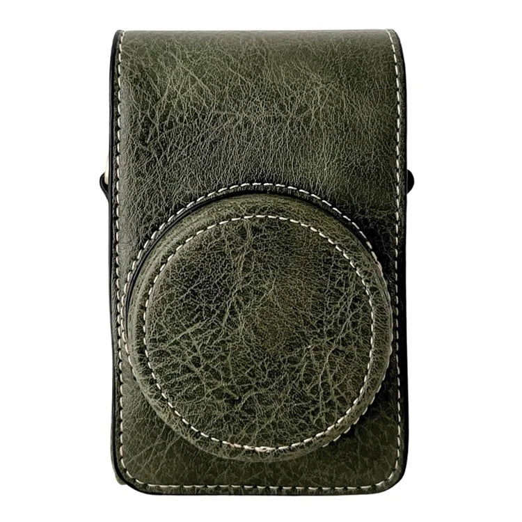 PU Leather Camera Bag for Canon / Sony / Ricoh / Panasonic Vintage Style Camera Case with Shoulder Strap