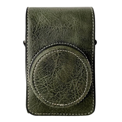 PU Leather Camera Bag for Canon / Sony / Ricoh / Panasonic Vintage Style Camera Case with Shoulder Strap