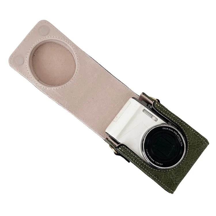 PU Leather Camera Bag for Canon / Sony / Ricoh / Panasonic Vintage Style Camera Case with Shoulder Strap