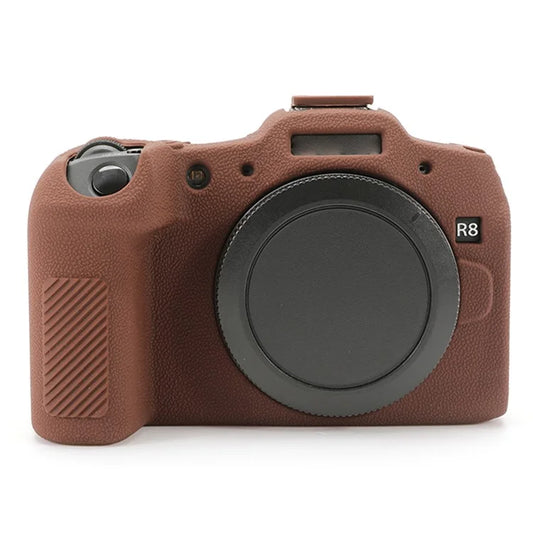 For Canon EOS R8 Soft Silicone Anti-scratch Case Litchi Texture Camera Protective Cover