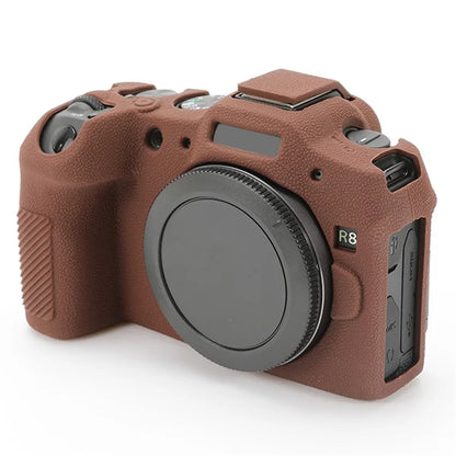 For Canon EOS R8 Soft Silicone Anti-scratch Case Litchi Texture Camera Protective Cover