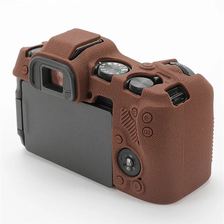 For Canon EOS R8 Soft Silicone Anti-scratch Case Litchi Texture Camera Protective Cover