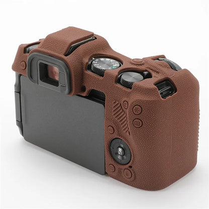 For Canon EOS R8 Soft Silicone Anti-scratch Case Litchi Texture Camera Protective Cover