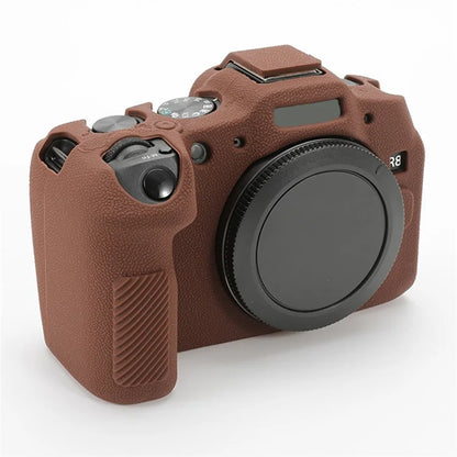 For Canon EOS R8 Soft Silicone Anti-scratch Case Litchi Texture Camera Protective Cover