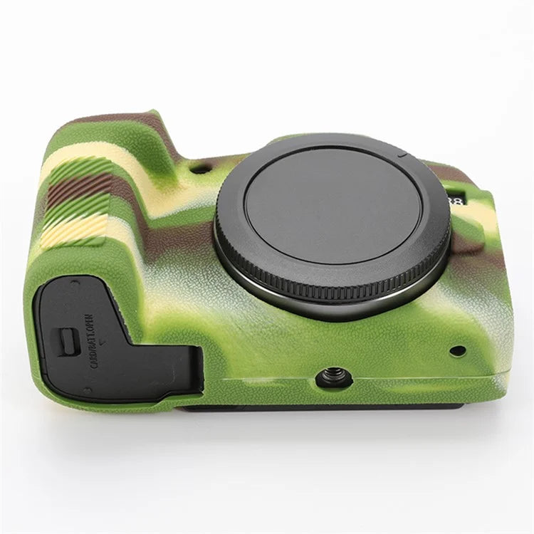 For Canon EOS R8 Soft Silicone Anti-scratch Case Litchi Texture Camera Protective Cover