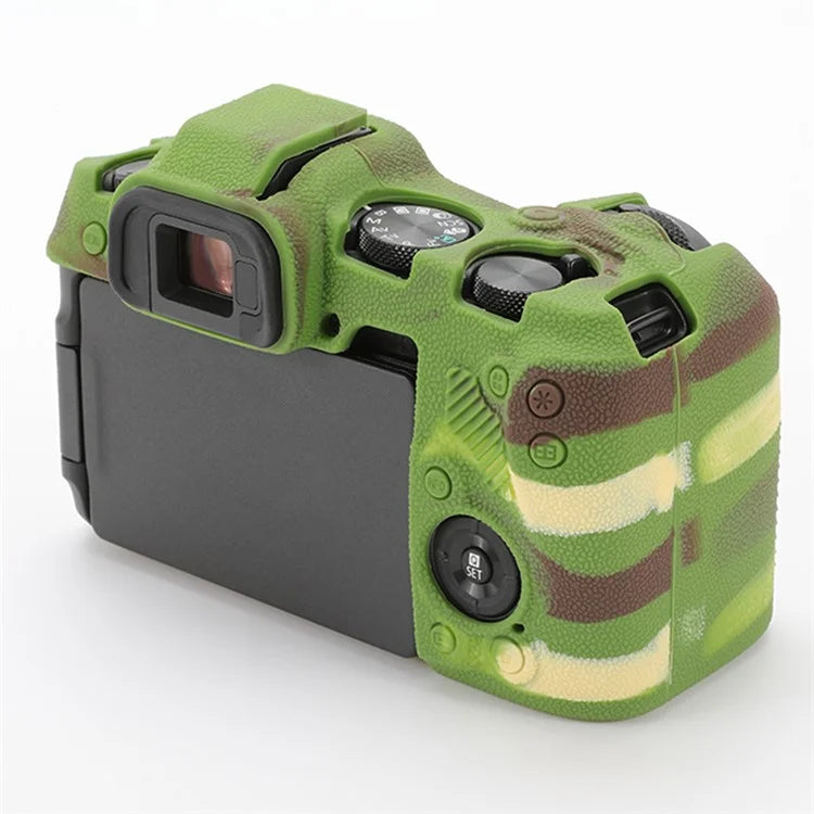 For Canon EOS R8 Soft Silicone Anti-scratch Case Litchi Texture Camera Protective Cover