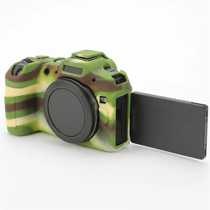 For Canon EOS R8 Soft Silicone Anti-scratch Case Litchi Texture Camera Protective Cover