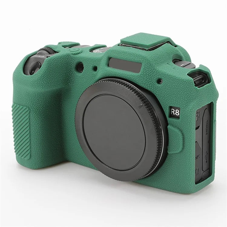 For Canon EOS R8 Soft Silicone Anti-scratch Case Litchi Texture Camera Protective Cover