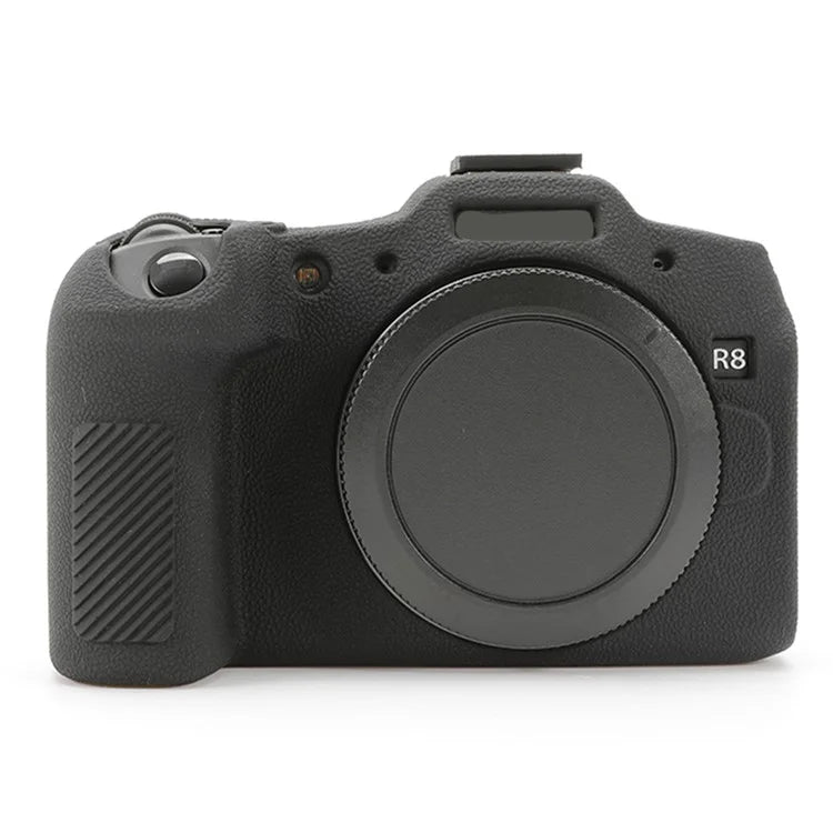 For Canon EOS R8 Soft Silicone Anti-scratch Case Litchi Texture Camera Protective Cover