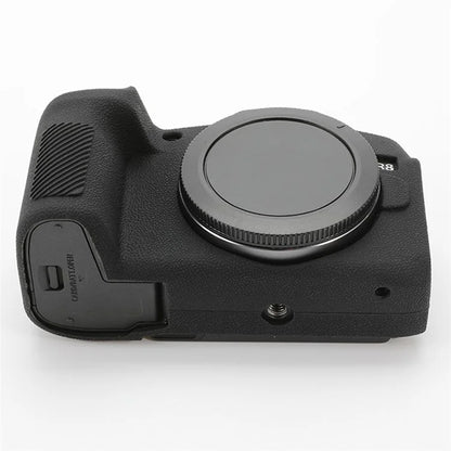 For Canon EOS R8 Soft Silicone Anti-scratch Case Litchi Texture Camera Protective Cover