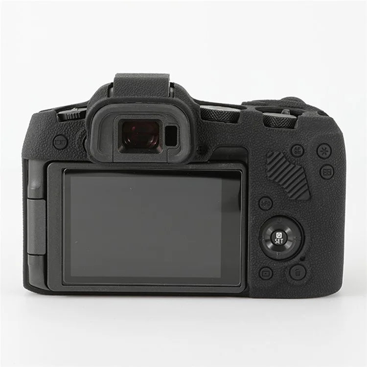 For Canon EOS R8 Soft Silicone Anti-scratch Case Litchi Texture Camera Protective Cover