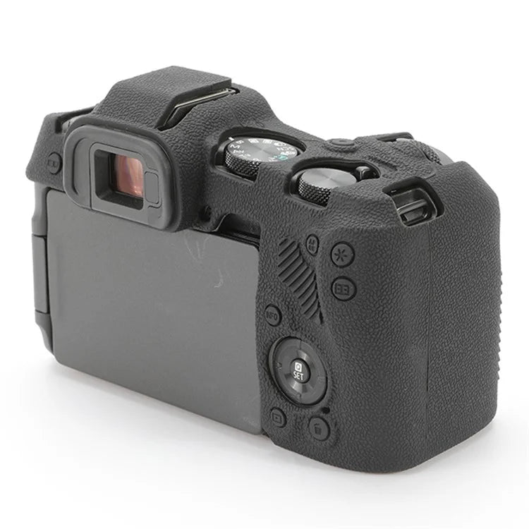 For Canon EOS R8 Soft Silicone Anti-scratch Case Litchi Texture Camera Protective Cover