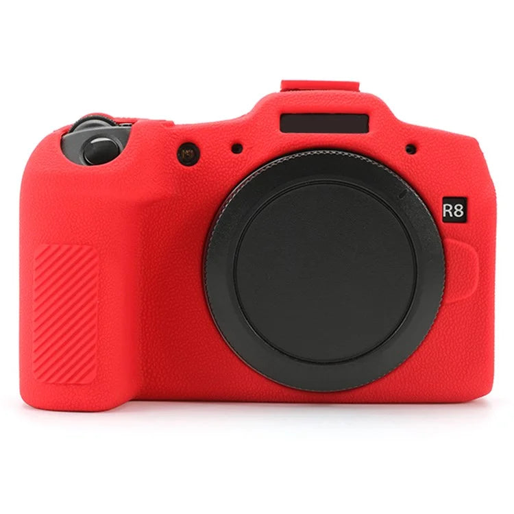 For Canon EOS R8 Soft Silicone Anti-scratch Case Litchi Texture Camera Protective Cover