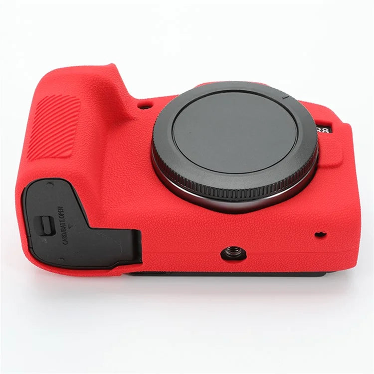 For Canon EOS R8 Soft Silicone Anti-scratch Case Litchi Texture Camera Protective Cover