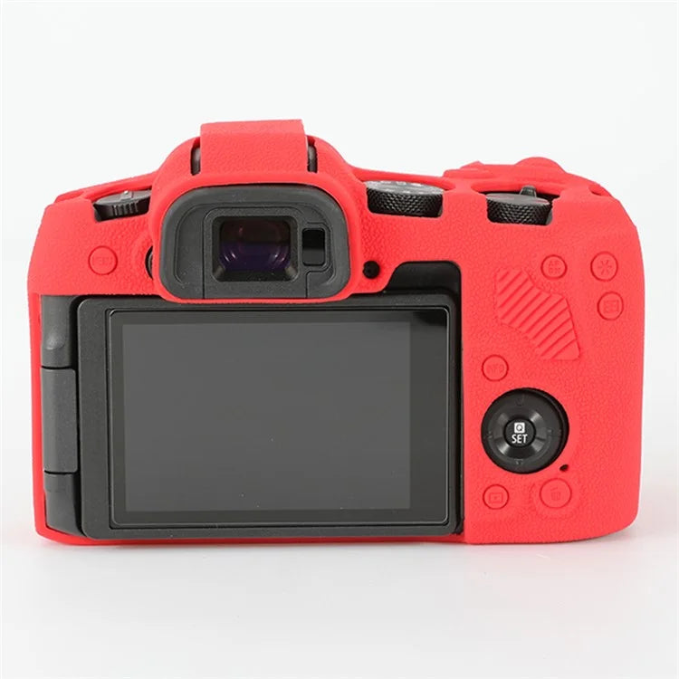 For Canon EOS R8 Soft Silicone Anti-scratch Case Litchi Texture Camera Protective Cover