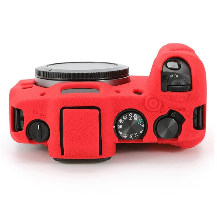 For Canon EOS R8 Soft Silicone Anti-scratch Case Litchi Texture Camera Protective Cover