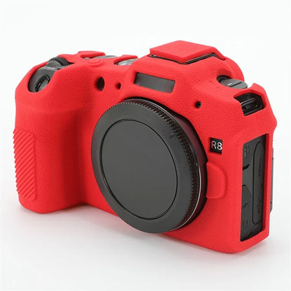 For Canon EOS R8 Soft Silicone Anti-scratch Case Litchi Texture Camera Protective Cover