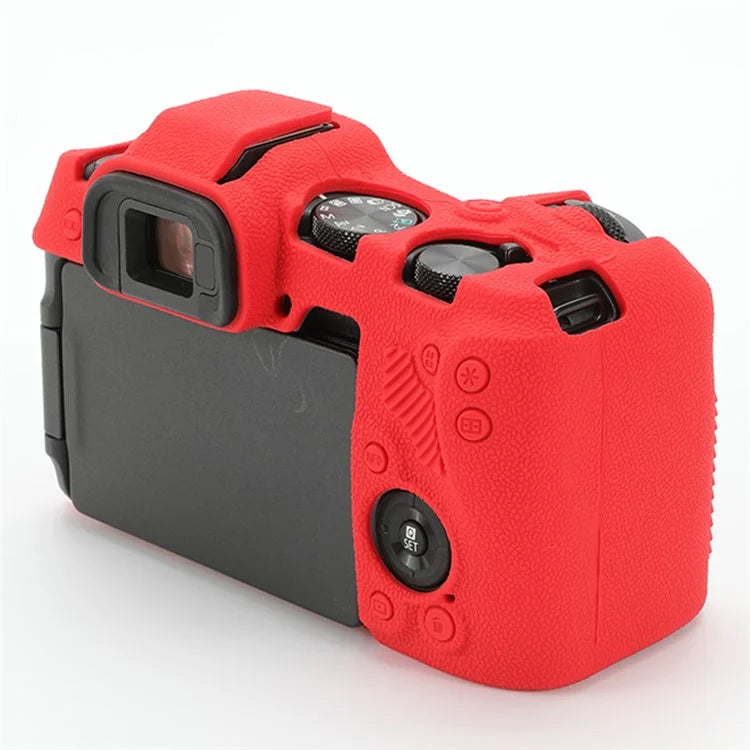 For Canon EOS R8 Soft Silicone Anti-scratch Case Litchi Texture Camera Protective Cover