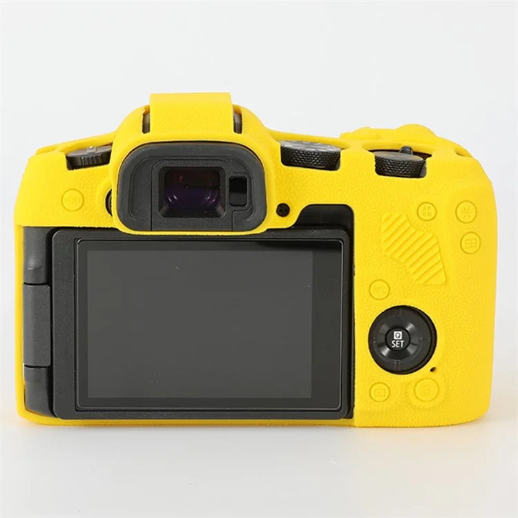 For Canon EOS R8 Soft Silicone Anti-scratch Case Litchi Texture Camera Protective Cover