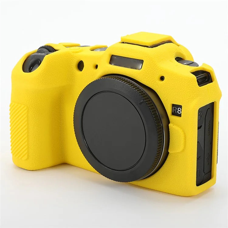 For Canon EOS R8 Soft Silicone Anti-scratch Case Litchi Texture Camera Protective Cover