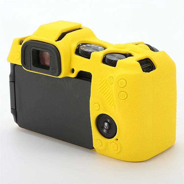 For Canon EOS R8 Soft Silicone Anti-scratch Case Litchi Texture Camera Protective Cover