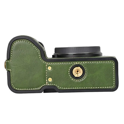 For Sony A6700 PU Leather Bottom Case Half Body Camera Protection Cover