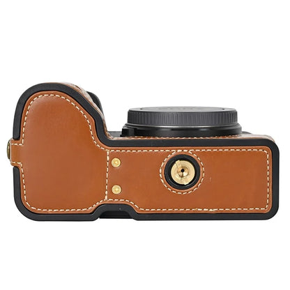 For Sony A6700 PU Leather Bottom Case Half Body Camera Protection Cover