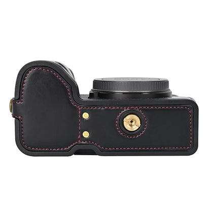 For Sony A6700 PU Leather Bottom Case Half Body Camera Protection Cover