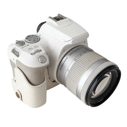 For Canon EOS 200D II / 200D Buffalo Texture PU Leather Bottom Case Anti-scratch Half Body Camera Cover