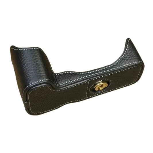 For Canon EOS 200D / 200D II Genuine Cow Leather Camera Case Dustproof Cover with Screw