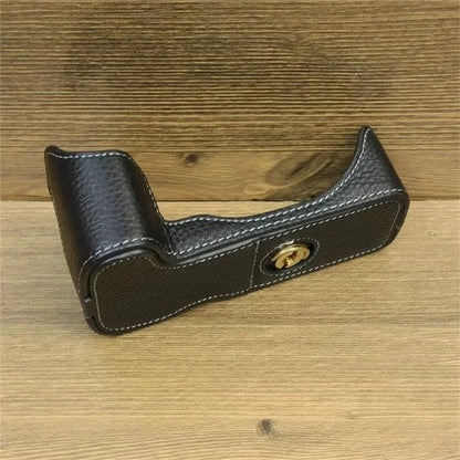 For Canon EOS 200D / 200D II Genuine Cow Leather Camera Case Dustproof Cover with Screw