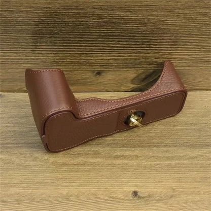 For Canon EOS 200D / 200D II Genuine Cow Leather Camera Case Dustproof Cover with Screw
