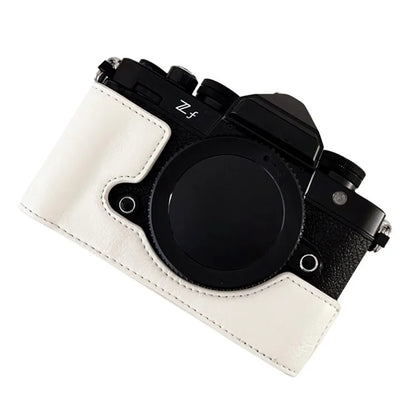 Camera Cover for Nikon Zf Half Body Buffalo Texture PU Leather Bottom Case