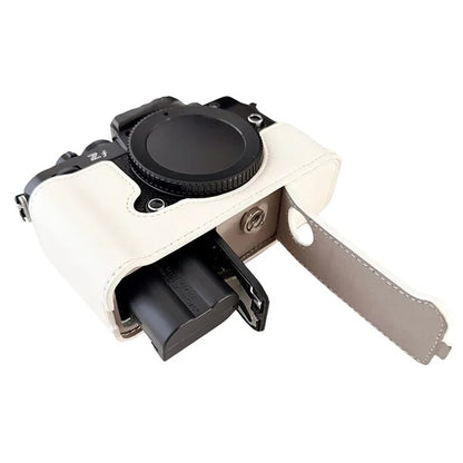 Camera Cover for Nikon Zf Half Body Buffalo Texture PU Leather Bottom Case
