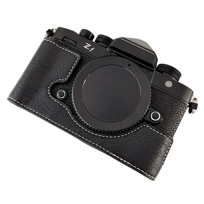 Camera Cover for Nikon Zf Half Body Buffalo Texture PU Leather Bottom Case