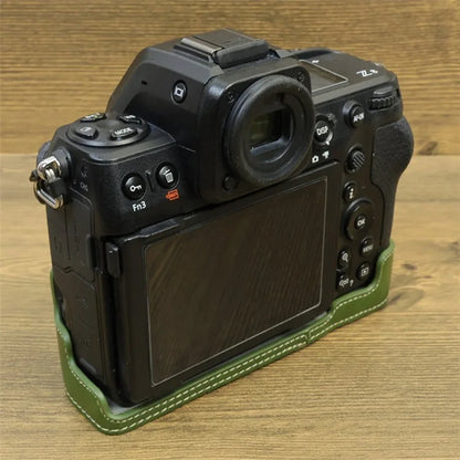 For Nikon Z8 PU Leather Bottom Case Anti-scratch Half Body Camera Cover with Battery Opening