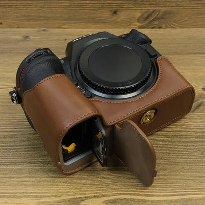 For Nikon Z8 PU Leather Bottom Case Anti-scratch Half Body Camera Cover with Battery Opening