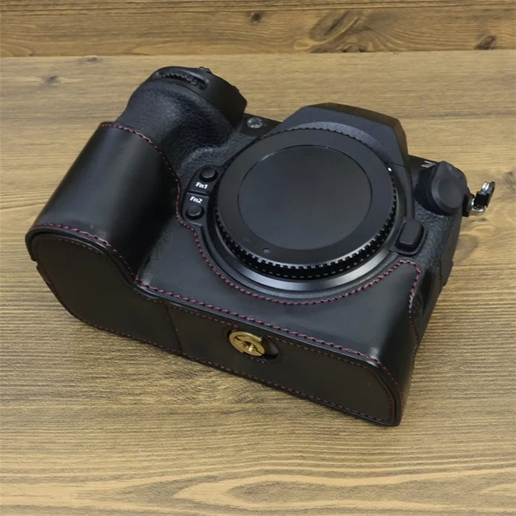 For Nikon Z8 PU Leather Bottom Case Anti-scratch Half Body Camera Cover with Battery Opening