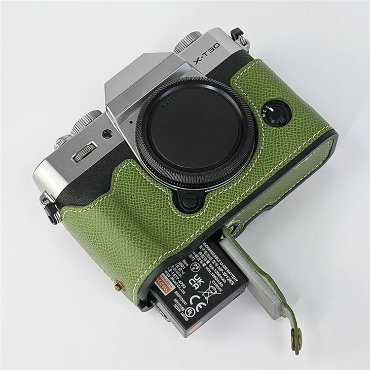 For Fujifilm XT10 / XT20 / XT30 / XT30 II PU Leather Camera Case Bottom Half-Body Protective Case with Hand Grip