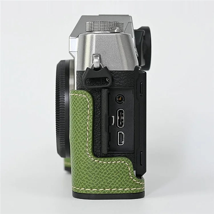 For Fujifilm XT10 / XT20 / XT30 / XT30 II PU Leather Camera Case Bottom Half-Body Protective Case with Hand Grip