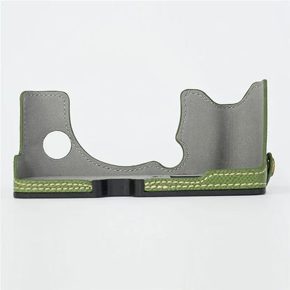 For Fujifilm XT10 / XT20 / XT30 / XT30 II PU Leather Camera Case Bottom Half-Body Protective Case with Hand Grip